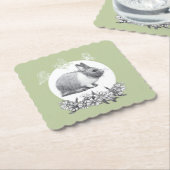 Vloeiend konijn kartonnen onderzetters (Gebogen)