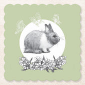 Vloeiend konijn kartonnen onderzetters (Voorkant)