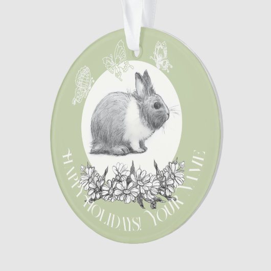 Vloeiend konijn ornament (voorkant)