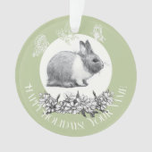 Vloeiend konijn ornament (voorkant)