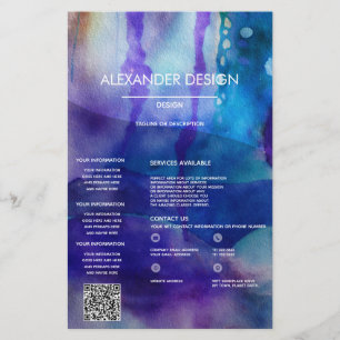 Vloeiend Licht Abstracte Aquarel Flyer