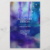 Vloeiend Licht | Abstracte Aquarel Flyer (Achterkant)