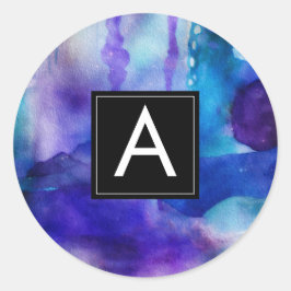 Vloeiend Licht | Abstracte Aquarel Ronde Sticker