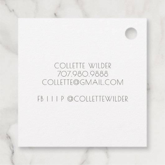 Vloeiend Logo Product Hang Labels (Achterkant)