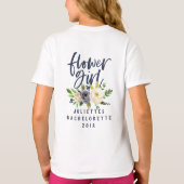 Vloeiend meisje marinevaarster waterverf t-shirt (Achterkant)