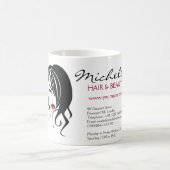 Vloeiend meisje met golvend haar Makeup-pictogram Koffiemok (Center)