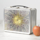 Vloeiend met goudmatige Abstracte fractale bloem (In situ)