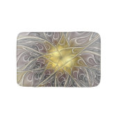 Vloeiend met goudmatige Abstracte fractale bloem Badmat (Voorkant)