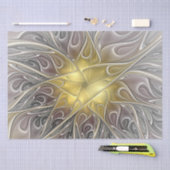 Vloeiend met goudmatige Abstracte fractale bloem Tissuepapier (Craft)