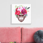 Vloeiend monnikegezicht canvas afdruk (Insitu (Woonkamer))