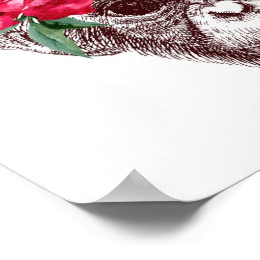 Vloeiend monnikegezicht poster (Hoek)