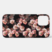 Vloeiend naadloos patroonvlek op zwarte pony Case-Mate iPhone case (Achterkant (horizontaal))