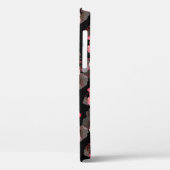 Vloeiend naadloos patroonvlek op zwarte pony Case-Mate iPhone case (Achterkant / Links)