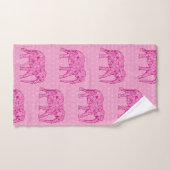 Vloeiend olifant, Fuchsia en Pastel Roze Bad Handdoek (Handdoek)