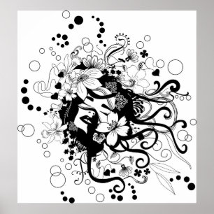 Vloeiend oppervlak poster