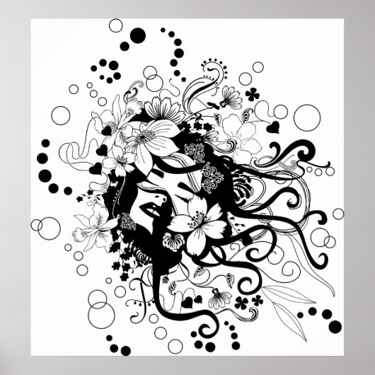 Vloeiend oppervlak poster (Voorkant)