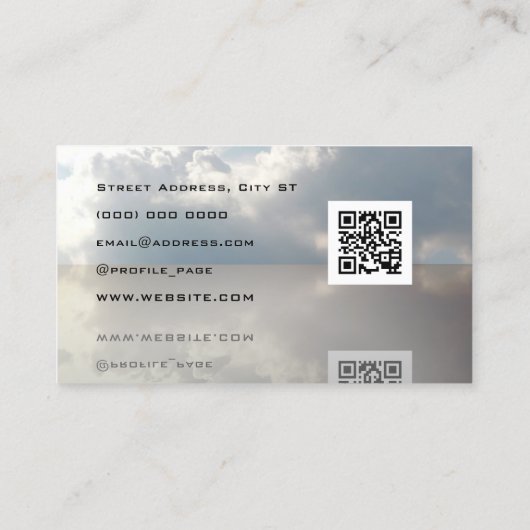 Vloeiend oppervlaktespiegeleffect visitekaartje (Achterkant)