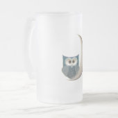 Vloeiend optrekken op de maan matglas bierpul (Voorkant links)