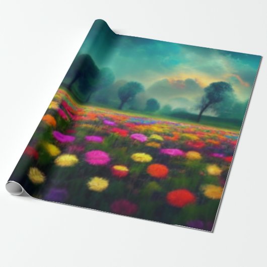 Vloeiend papier met flinterkleuren (Uitgerold)