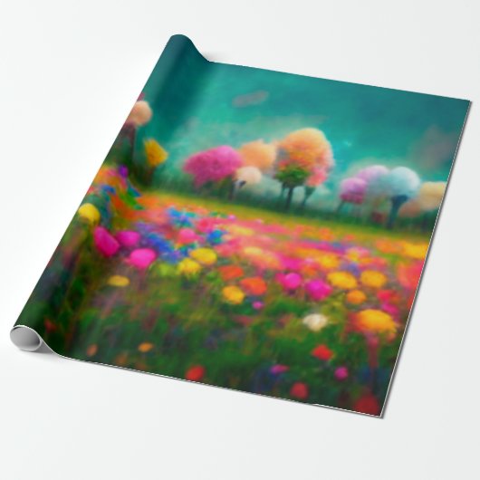 Vloeiend papier met flinterkleuren (Uitgerold)