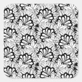 Vloeiend patroondeeg vierkante sticker (Voorkant)