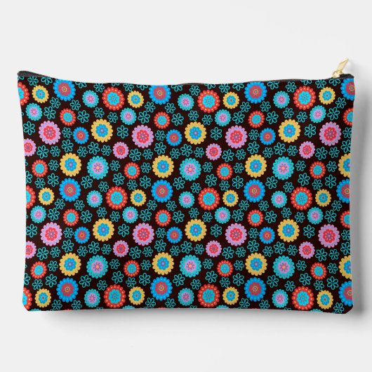 Vloeiend patroonoogmerk op blauwmaat etui (Achterkant)