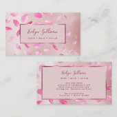 Vloeiend petaal Roos Gold Foil visitekaartje (Voorkant / Achterkant)