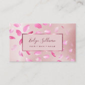 Vloeiend petaal Roos Gold Foil visitekaartje (Voorkant)