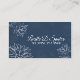 Vloeiend petal op blauw visitekaartje