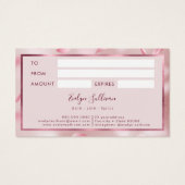 Vloeiend petals Faux Folie Gift Kaart (Achterkant)