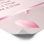 Vloeiend petals Faux Folie Price List Poster (Hoek)