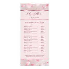 Vloeiend petals Faux Folie Price List Rack Kaart