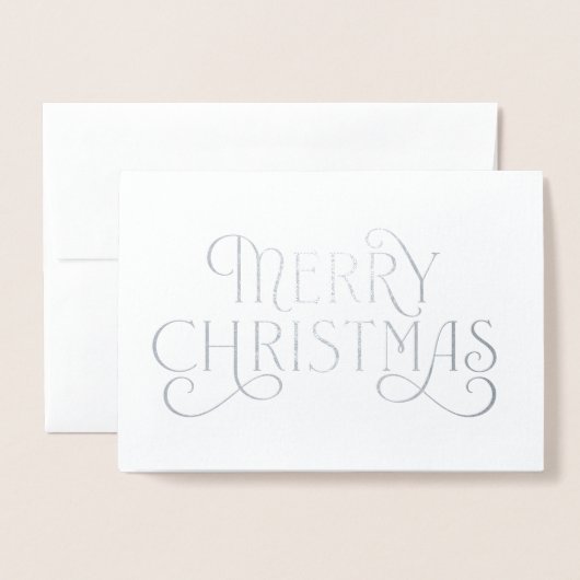 Vloeiend prettig kerstontwerp folie kaarten (Voorkant met envelop)