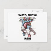 Vloeiend ritme binnenin (medisch anatomisch hart) briefkaart (Voorkant / Achterkant)