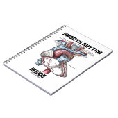 Vloeiend ritme in medisch anatomisch hart notitieboek (Linkerzijde)