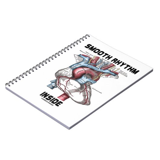 Vloeiend ritme in medisch anatomisch hart notitieboek (Linkerzijde)