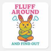 Vloeiend rond en ontdek vierkante sticker (Voorkant)