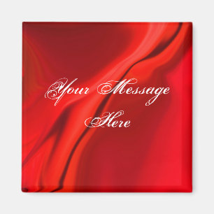 Vloeiend rood design magneet
