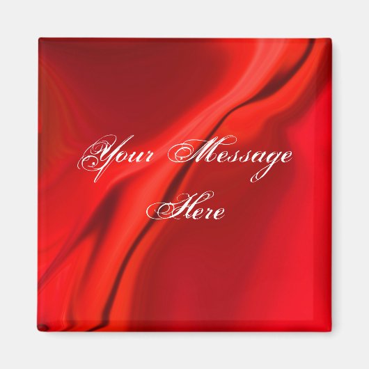 Vloeiend rood design magneet (Voorkant)