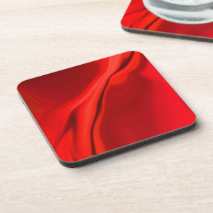 Vloeiend rood ontwerp Onderzetter