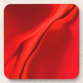 Vloeiend rood ontwerp Onderzetter (Voorkant)