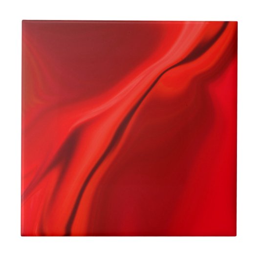 Vloeiend rood ontwerp tegeltje (Voorkant)