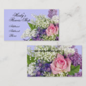 Vloeiend Roos en likeur Visitekaartje (Voorkant / Achterkant)