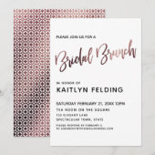 Vloeiend Roos Gold Ombre Bridal Brunch Typografie Kaart (Voorkant / Achterkant)