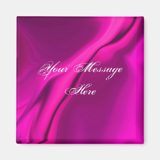 Vloeiend roze design magneet (Voorkant)