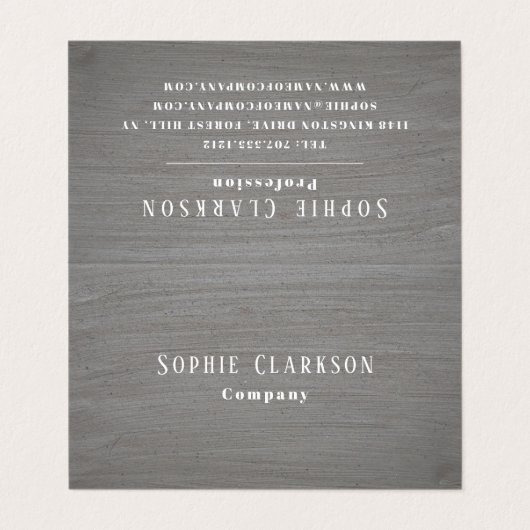 Vloeiend Rustic Clay-effect Dubbele Loyaliteit Visitekaartje (Buitenkant ongevouwen)