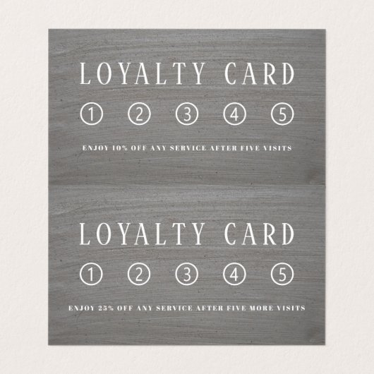 Vloeiend Rustic Clay-effect Dubbele Loyaliteit Visitekaartje (Binnenkant ongevouwen)