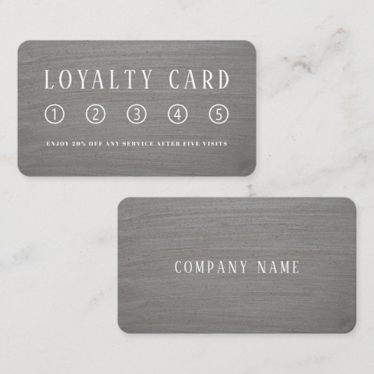Vloeiend Rustisch Clay-effect Klantenkaartje (Voorkant / Achterkant)