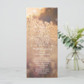 Vloeiend Rustisch country Wedding Program Rack Programmakaart (Staand voorkant)