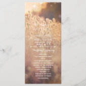 Vloeiend Rustisch country Wedding Program Rack Programmakaart (Voorkant)